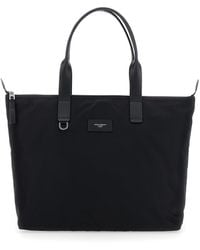 Dolce & Gabbana - Tote Bag With Two Top Handles And Logo Plaque On The Front - Lyst