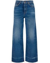Chloé - Chloé Jeans With Logo Patch On The Back And Faded Effect - Lyst