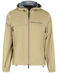 Moncler - 'Shipton' 'Gore-Tex' Foldable Shell Jacket With Khaki Hood - Lyst