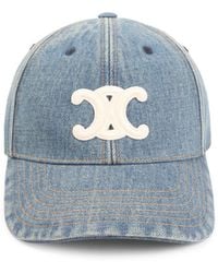 Celine - Triomphe Logo-Appliquãd Baseball Cap - Lyst