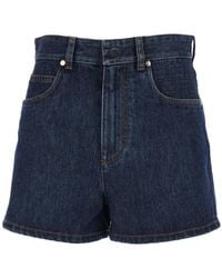 Fendi - Shorts With Logo Patch On The Rear - Lyst