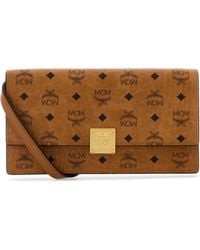 MCM - Aren Wallet With Shoulder Strap - Lyst