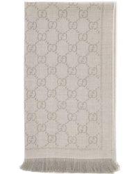 Gucci - Knit Scarf Gg Jacquard Wool - Lyst