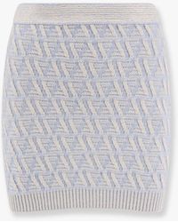 Fendi - Ff Wool And Cashmere Skirt - Lyst