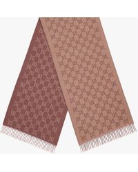 Gucci - Gg Cashmere Scarf With Lurex Effect - Lyst