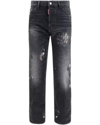 DSquared² - Teddy Dark Wash Stretch Denim Jeans - Lyst