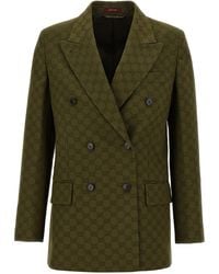 Gucci - Gg Double-Breasted Blazer - Lyst