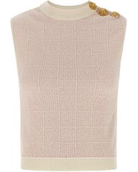 Balmain - 'Testa Di Leone' Tweed Vest - Lyst