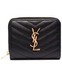 Saint Laurent - Cassandre Matelassé Wallet - Lyst