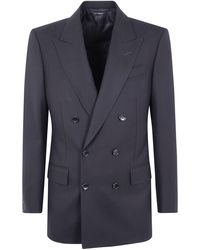 Tom Ford - High Twist Broken Twill Double Breast Jacket - Lyst