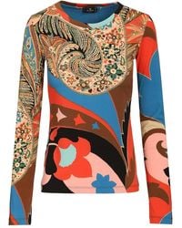 Etro - Long-Sleeved Top With Paisley Print - Lyst