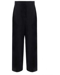 Ferragamo - Silk And Linen Pants - Lyst