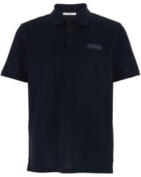 Givenchy - Polo Shirt With Classic Collar And Logo Patch On The Front - Lyst