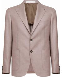 Tagliatore - Dove Virgin Wool Blend Single-Breasted Montecarlo Blazer - Lyst