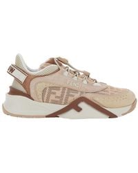 Fendi - Flow' Sneakers With Logo Lettering On Side And Back - Lyst