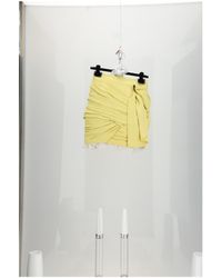 Celine - Mini Skirt Draped Viscose - Lyst
