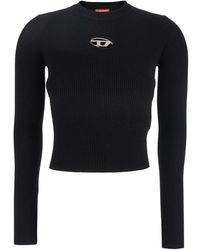 DIESEL - 'M-Valari' Sweater With Oval D Logo Plaque On The Front - Lyst