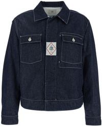 C.P. Company - Jacket With Classic Collar And Logo Patch On The Front - Lyst