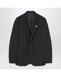 Gucci - Single-Breasted Gg Wool Jacket - Lyst