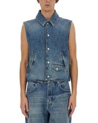 Givenchy - Denim Vest - Lyst