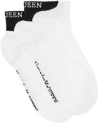 McQueen - Cotton Socks With Logo - Lyst