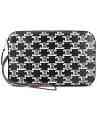 Celine - Triomphe Canvas Pouch - Lyst