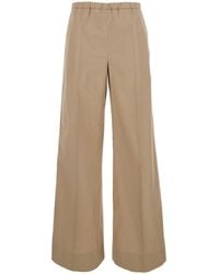 Moncler - Pants With Elasticated Waist And Logo Patch On The Back - Lyst