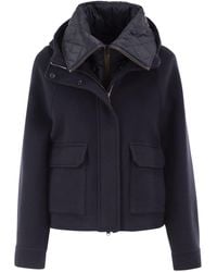 Brunello Cucinelli - Wool And Cashmere Hooded Jacket With Detachable Quilted Bib - Lyst