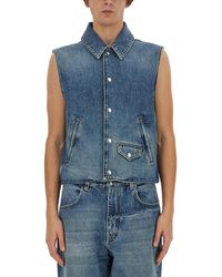 Givenchy - Denim Vest - Lyst