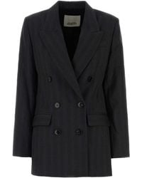 Isabel Marant - Charcoal Wool Jevima Blazer - Lyst