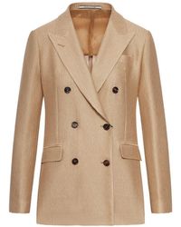 Tagliatore - Cotton Double-Breasted Jacket - Lyst