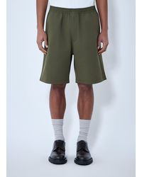 Prada - Elastic Waist Cotton Shorts - Lyst