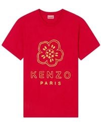 KENZO - Slim-Fit Cotton T-Shirt With Embroidered "Boke Flower" - Lyst