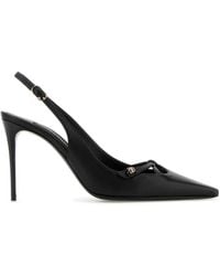 Dolce & Gabbana - Leather Slingback Décolleté Pumps - Lyst
