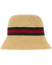 Gucci - Raffia Bucket Hat - Lyst