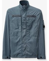 C.P. Company - C.P.Company Flatt Nylon Jacket With Logo Iconic Detail - Lyst