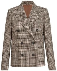 Brunello Cucinelli - Wool Double-Breasted Jacket - Lyst
