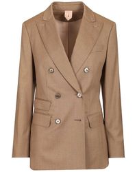 Max Mara - Double-Breasted Wool Twill Blazer "Cupola" - Lyst