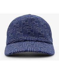 Fendi - Ff Jacquard Denim Baseball Hat - Lyst