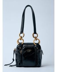 Prada - Mini Dangle Leather Handbag - Lyst