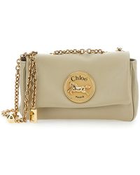 Chloé - Chloã 'Heritage' Shoulder Bag With Chain-Link Shoulder Strap And Logo Plaque On The Front - Lyst