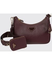 Prada - Shoulder Bag Burgundy - Lyst