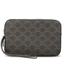 Celine - Triomphe Canvas Pouch - Lyst