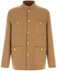 Valentino Garavani - Camel Wool Blend Jacket - Lyst