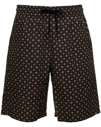 A.P.C. - 'Vincento' Bermuda Shorts With All-Over Print - Lyst