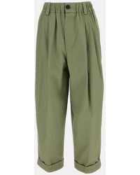 Marni - Balloon Canvas Cotton-Blend Wide-Leg Pants - Lyst