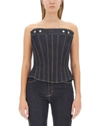 McQueen - Slim Fit Bustier Top - Lyst