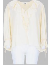 Chloé - Top Crêpe De Chine Silk Tops - Lyst