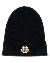 Moncler - Logo Wool Beanie - Lyst