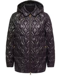 Moncler - Midi Balette Down Jacket With Geometric Quilting - Lyst